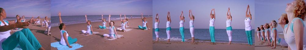 Stillphotos of the video by Tijs van den Donk Yoga pilates Waves, beach & health center Zandvoort strand Cathy Samé Lottin