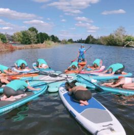 Cathy Same Lottin SUP yoga pilates Breukelen Scheendijk Jachthaven de Eerste Aanleg, Jachthaven van Heusden en De Toekomst Sup clinics