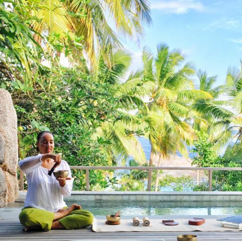 Cathy Samé Lottin yoga healing journey Six Senses Zil Pasyon Seychelles Seychellen yoga massage Spa therapist Spa Trainer