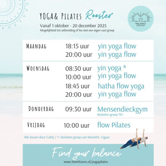 rooster ypilates en ogalessen NewWaves Breukelen Cathy Samé Lottin